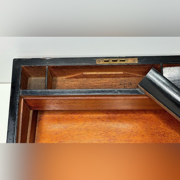 Georgian Campaign Lap Desk - 7” H x 15.5” W x 9.5” D - Picture 9 of 9